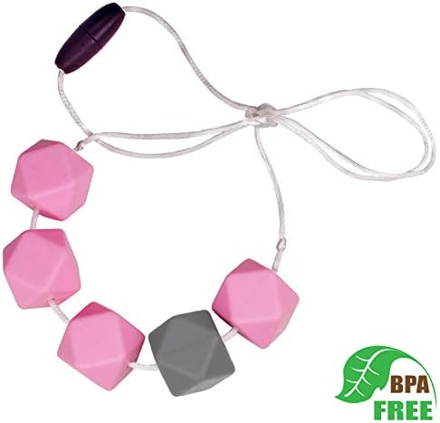 Teething Necklace for Mum, Silicone Nursing Necklace 100% Bpa Free Baby Teething Toys Food Gread Silicone Teething Necklace for Baby by Aurorali