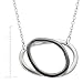 Silpada 'All-Around Chic' Double Circle Necklace in Two-Tone Sterling Silver