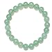 CHARGED Green Aventurine Crystal Bracelet 8mm Round Tumble Polished Stretchy + Selenite Baby Heart Charging Crystal (GAIN CREATIVITY, COURAGE, INDEPENDENCE, PROSPERITY - BALANCES EMOTIONS)