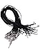 Mudder 30 Pieces 2.0mm Black Leather Necklace Cord with Lobster Clasp