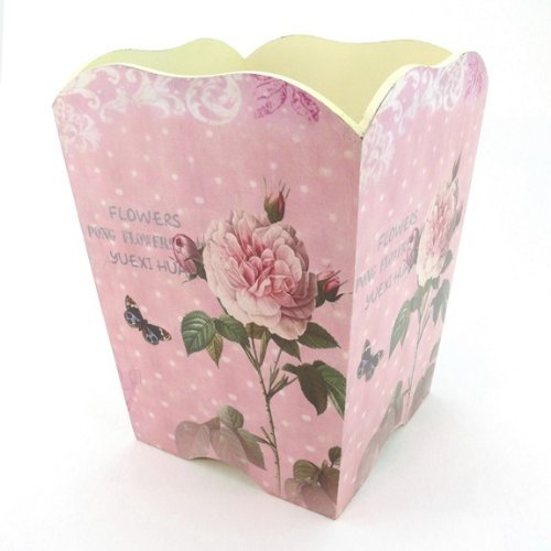 Vintage Decorative Romantic Trashcan, Wastebasket or Trash Receptacle W01 Retro