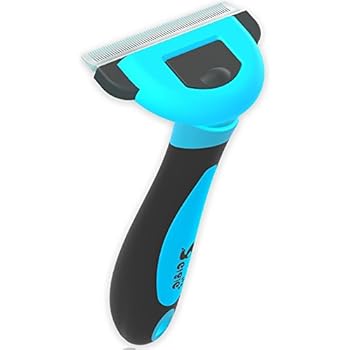 petgle Cat Brush &Cat Comb for Shedding,Pet Deshedding Brush for Cat and Small Dog Reduces Loose Undercoat By 95% Cat Grooming Brush and Deshedding Tools for Long Hair and Short Hair 2.5inch Blue