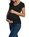 HOTOUCH Maternity & Nursing T-Shirt Top with Easy Breastfeeding Openings Top Black S
