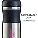 BlenderBottle Sport Mixer Stainless Steel Shaker Bottle, 28 oz, Black/Aqua