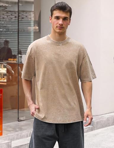 VIOPY 3 Camisetas Vintage de Verano para Hombre Playera Básica Oversize de Manga Corta Cómoda Unisex