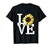 Sunflower Love Shirt Vintage Hippie Flower Nurse Mom Gift T-Shirt