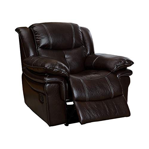 Light & Dark Brown Recliner Chairs Leather, Swivel