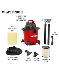 Craftsman 9 GAL. Cable 4   1 4 HP 110 voltios mojado seco aspiradora