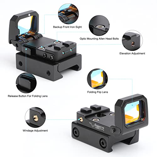 HIDENEL Red Dot Compact Flip Reflex Sight Flip Up Red Dot Sight Red Dot