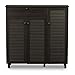 Baxton Studio Pocillo Wood Shoe Storage Cabinet, Brown