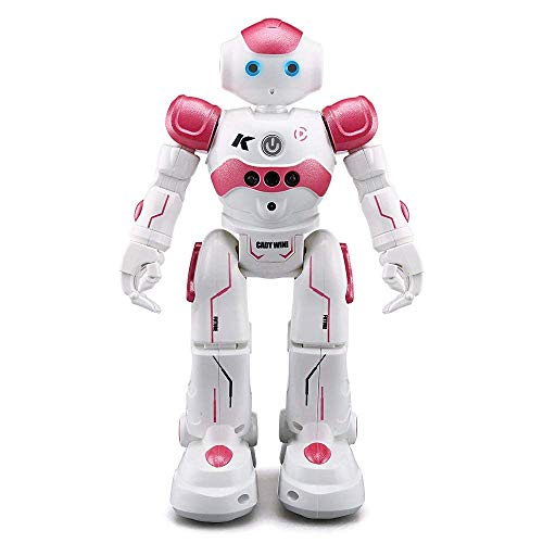 ECLEAR Remote Control RC Robot, JJRC Cady Smart Programming Gesture Sensing Robotics Humanoid Robots Kit Toys Present for Kids Preschooler Entertainment Pink