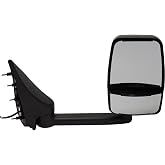 For Ford E-450/E-550 Econoline Super Duty 2002 Towing Mirror Passenger Side | Power | Non-Heated | Manual Folding | Towing | w/Short Arm | Paintable | Replacement For 2C2Z17682AAC-PFM