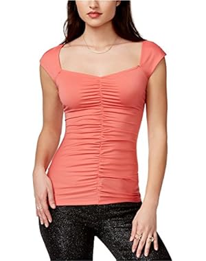 Guess Women's Ruched Sweetheart-Neck Top