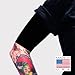 Tat2X Ink Armor Premium Half Arm Tattoo Cover Up Sleeve - No Slip Gripper - U.S. Made - Black - ML (single half arm sleeve)