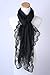 corciova Black Chiffon Extra Long Sheer Head Silk Scarf Lightweight Evening Pashmina Shawl and Wrap for Women