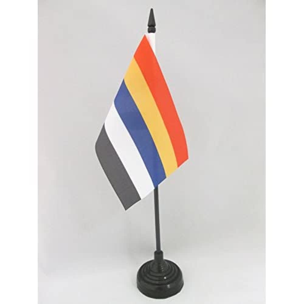 AZ FLAG - Republic of China 1912-1928 Table Flag 4'' x 6'' - former Chinese Office Mini Banner 100% Polyester 15 x 10 cm - Mini Desk Flag with 10'' Pole and Black Plastic Base