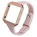 YiJYi Bands Compatible with Fitbit Blaze,Slim Soft Silicone Band with Metal Frame Replacement Strap Wristband for Women Men (Small(5.5