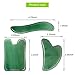 AHIER 3 Pack Jade Scraping Massage Tool, Natural Jade Message Board for Face and Body, Facial Lifting Tool for Lift The Skin, Relax Muscles, Relieve Stress (Green)