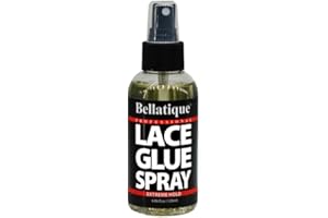 BELLATIQUE Lace Glue Spray (4.06 oz) - Extreme Hold. Edges Appear Natural, Humidity Resistant, Sweat Resistant, All Day Hold, Quick Drying, Flake Free, Easily Removed, Quick & Easy.