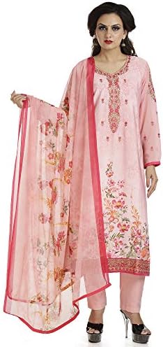 Riwaayat Trends Crepe Dress Material (Rt_98_Kanchi_8_Baby Pink_Free Size)