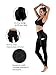 PHISOCKAT High Waist Yoga Pants with Pockets, Tummy Control 4 Way Stretch Women Yoga Leggings with 3 Pockets Black, Mediumthumb 2