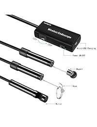 YIERBLUE Cámara de inspección inalámbrica de endoscopio, 32.8 ft, semirrígida, WiFi, cámara de inspección 2.0 megapíxeles, HD para Android y iOS Smartphone, iPhone, Samsung, Tablet