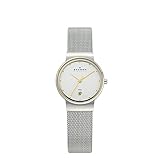 Skagen Women's 355SGSC Ancher Quartz 3 Hand Date Stainless Steel Silver Watch