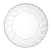 Premium Clear Plastic Plates By Alpha & Sigma - 50pcs 9