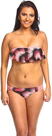 Ava Swimwear Women's Hanky Bandeau Atmosphere Yoplait Lycra Cage-side Swim Bottom S