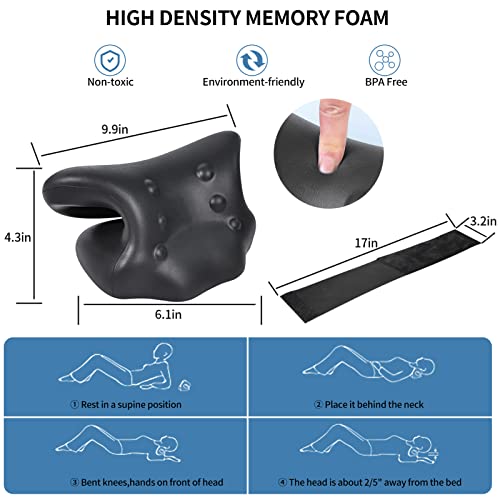 TALVADI Neck Stretcher Cervical Traction for Pain Relief with Graphene