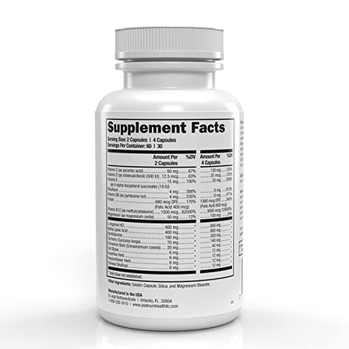 Platinum Health Alpha Lipoic Acid for Neuropathy Nerve Pain Support, Supplement, B Vitamins, L