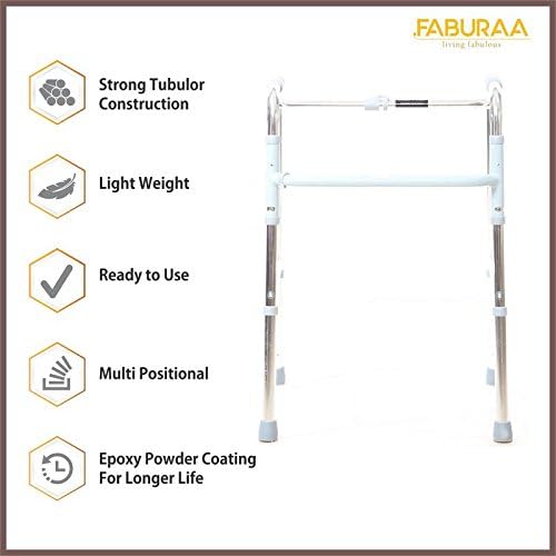walker plain fs913l | walk plain castor | walking stand | Lightweight Aluminum Height Adjustable Folding Walker 4 with Wheels | Walker 2 Wheels Castor Post | folding castor