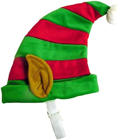 Outward Hound Dog Elf Hat Holiday and Christmas Pet Accessory, Red and Green