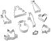 R&M International Wedding Bridal Cookie Cutters, Assorted, 9-Piece Set