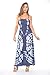 Riviera Sun 21611-NW-XL Strapless Tube Maxi Dress/Summer Dresses Navy/White