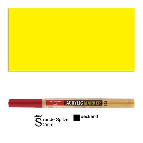 Amsterdam Acrylic Markers 2mm - Primary Yellow