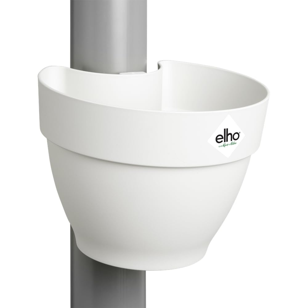 elho Vibia Campana Drainpipe Clicker 40 - Flower Pot for Outdoor - Ø 21.6 x H 16.3 cm - White/Silky White — image 1