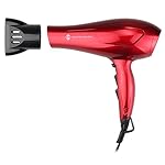 JINRI Powerful Tourmaline Ionic Hair Dryer,1875W Negative Ionic Blow Dryer with Concentrator,ETL Certified ALCI safety plug,hang loop,Portable Dryer