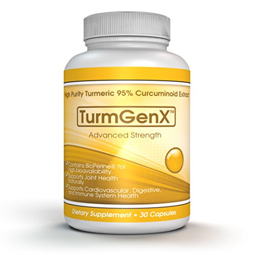 TurmGenX ~ High Purity Curcumin with BioPerine Capsules ~ Anti Inflammatory and Antioxidant Supplement Relief for Joint Knee Elbow Swelling Pain and Stiffness ~ 30 Day Supply TurmGenX ~ High Purity Curcumin with BioPerine Capsules ~ Anti Inflammatory and Antioxidant Supplement Relief for Joint Knee Elbow Swelling Pain and Stiffness ~ 30 Day Supply