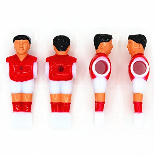 Goutoports 11 Pieces Foosball Man Table Guys Man Soccer Player Part (Red)