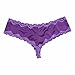 FEESHOW Men's Lace Bikini Briefs Sissy Pouch Underwear Hipster Crossdress Panties Purple Medium (Waistline 29.0-34.0