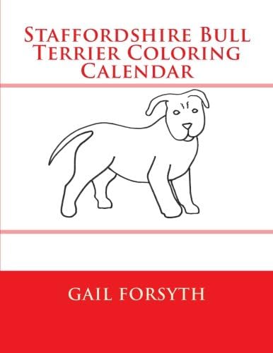 Staffordshire Bull Terrier Coloring Calendar