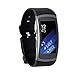 Moretek Classic Replacement Band for Samsung Gear Fit2 & Fit 2 Pro Tracker (Black)