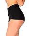 iHeartRaves Solid Black High Waisted Booty Shorts for Women Rave Bottoms Pole Dance Shorts (Black, Large)