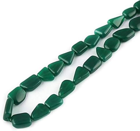 Amazon Com Natural Green Onyx Smooth Tumbled Nuggets Beads 13 17 Mm Nuggets For Jewelry Making 15 Strand Loose Gemstone a Quality Arts Crafts Sewing