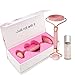 ROSE QUARTZ ROLLER FOR FACE - 2-in-1 Rose Quartz Face Roller with Mini Gem Bottle For Essential Oils - Natural Facial Jade Roller