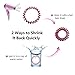 Spiral Hair Ties Traceless No Crease, Coil Hair Ties, Phone Cord Hair Ties, Hair Coils, KeyChain Bracelet Hair Ties, Colorful Ponytail Holder, Rubber Bands for Women Girls With 2 Black Hair Elastics