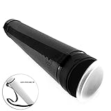 Plastic Expanding Poster / Art / Document Storage Tube, 25 to 40 inches Adjustable, Black with Carrying Strap