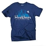 Superluxe™ Mens Hogwarts Castle Harry Potter Wizarding World Book T Shirt, Large, Navy