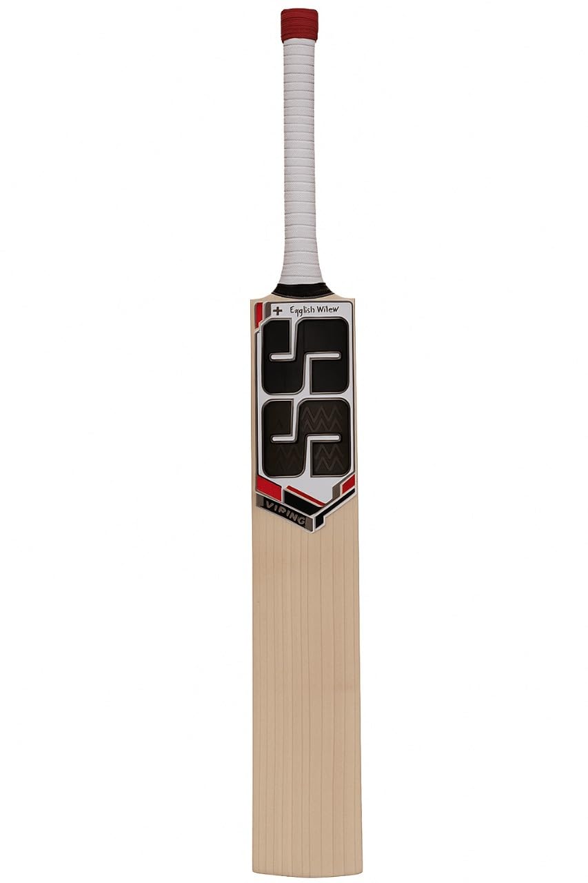 SS Tiger Cricket Bat For Mens and Boys (Beige, Size -5) | Material: English Willow | Lightweight | Free Cover | Ready to play | For Professional Player | Ideal For Leather Ball